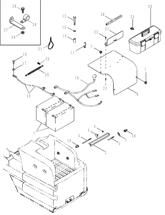 87477591 - Провод электр. аккумулятора T8040/50