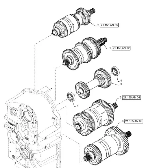 87350268 - Вал 2й в сборе 8С КПП T9T9./St.