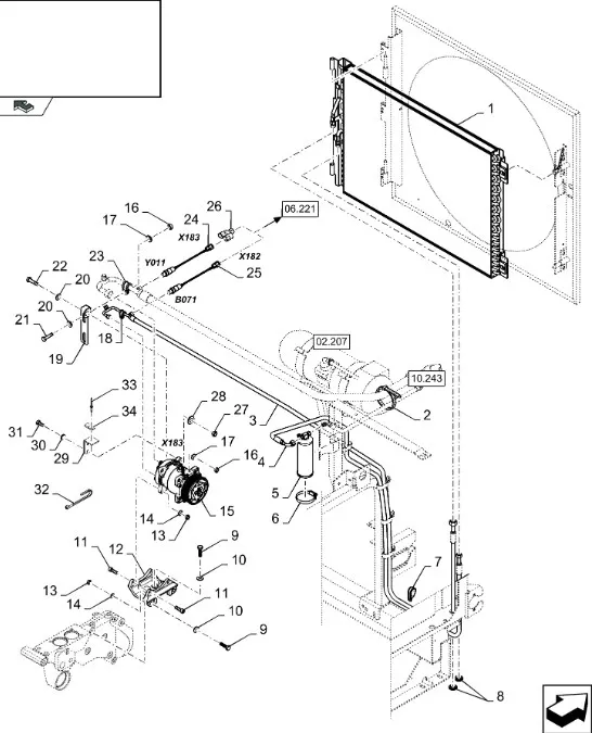 87366044 - Датчик давления низк. конд. TC, CS